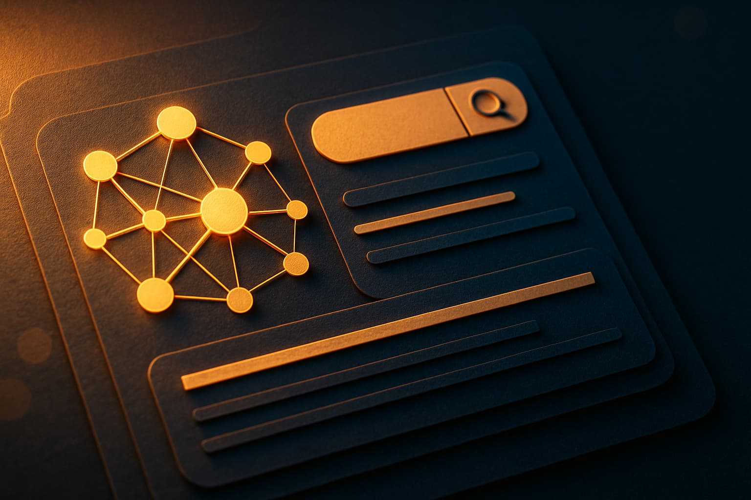 Neural network merging with search results in amber light