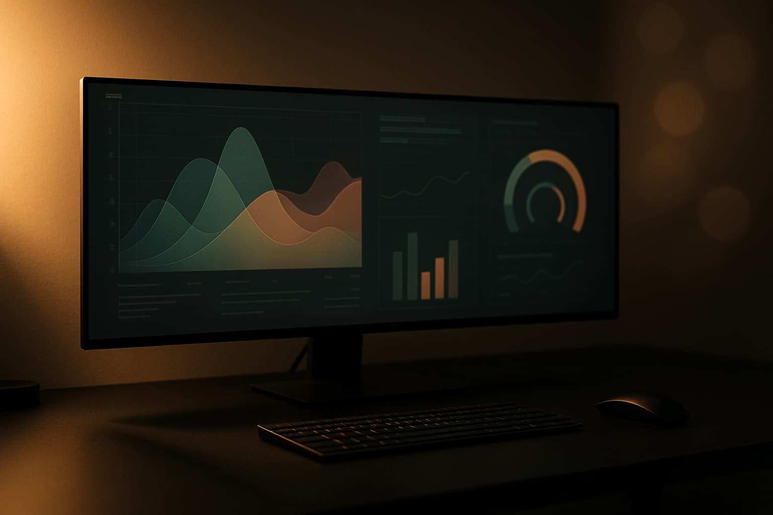 SEO tools software dashboard with data visualizations