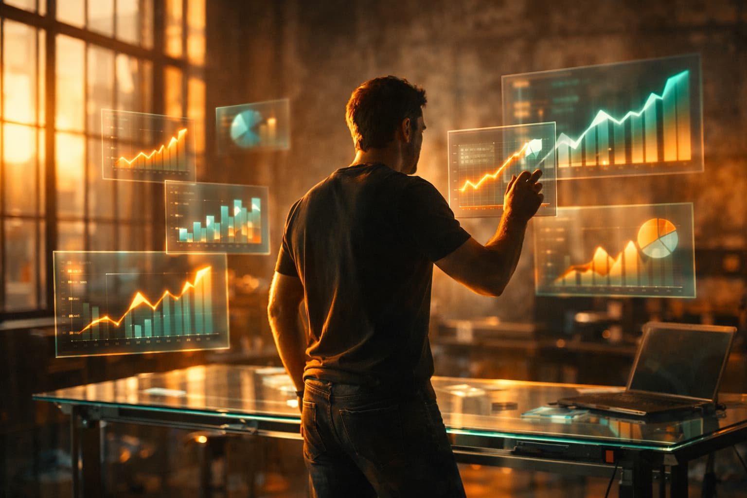 Founder building in public with transparent data dashboards