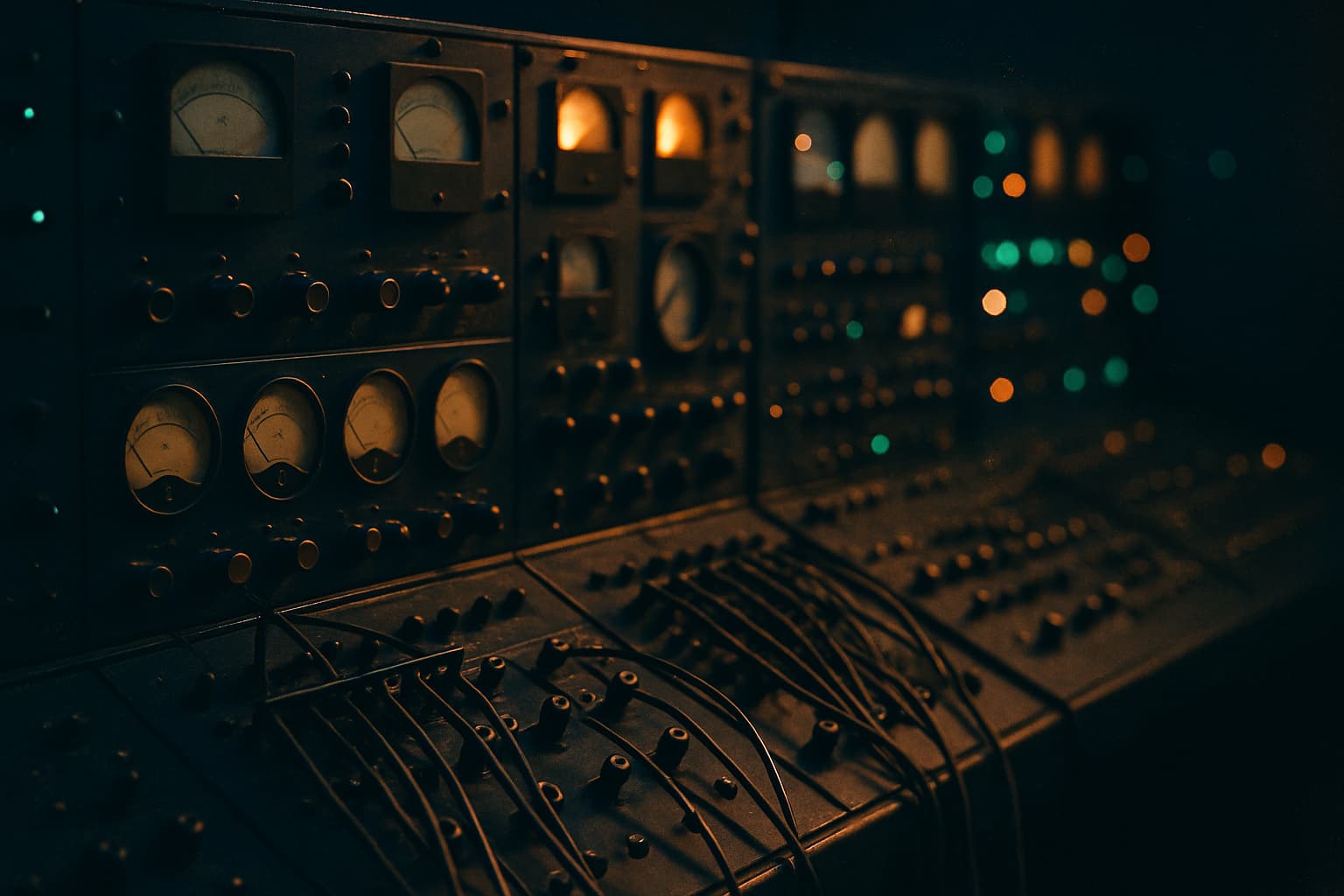 Vintage broadcast control room as content distribution hub