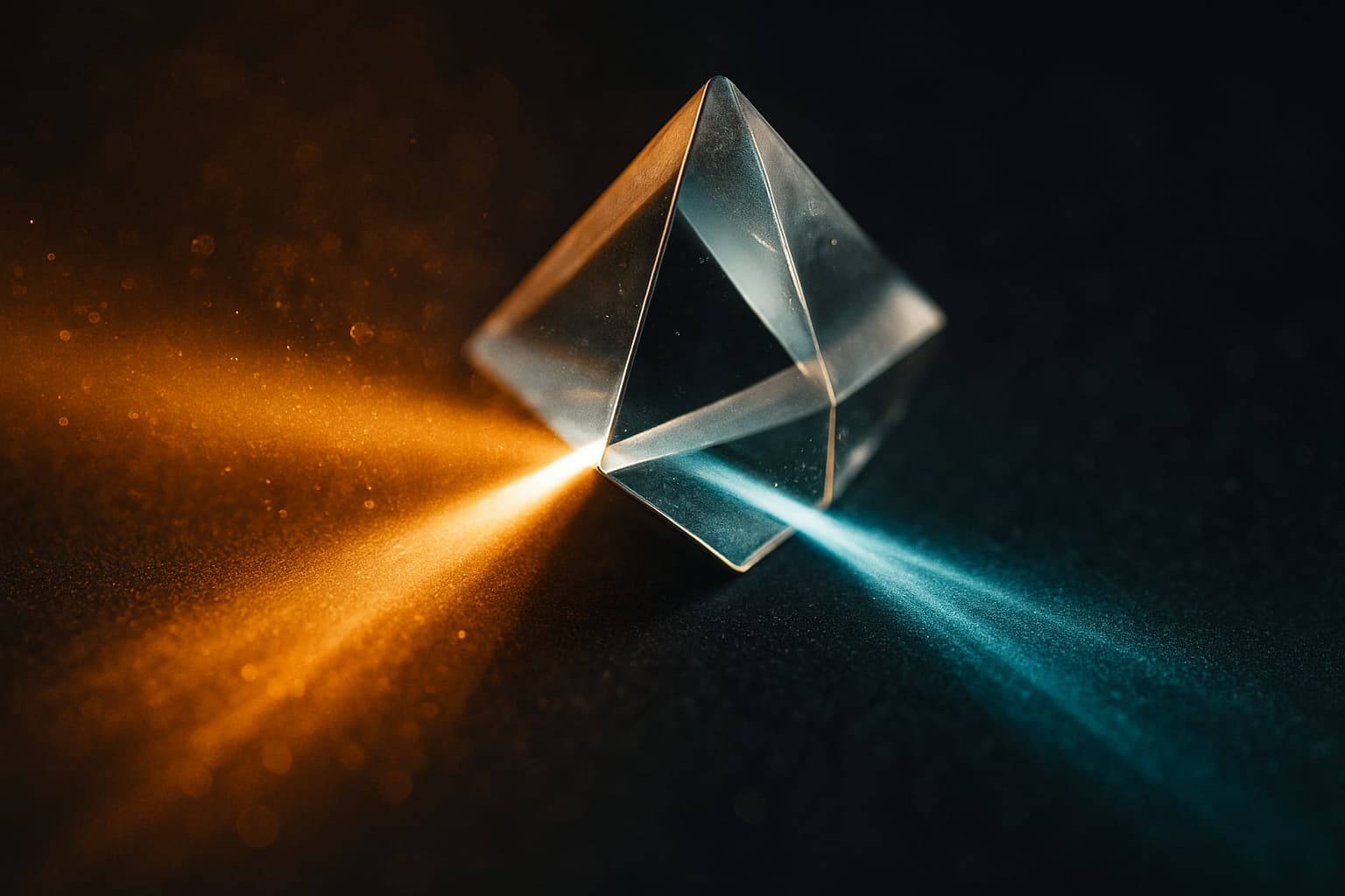 Light prism splitting beam into conversion rate optimization spectrum