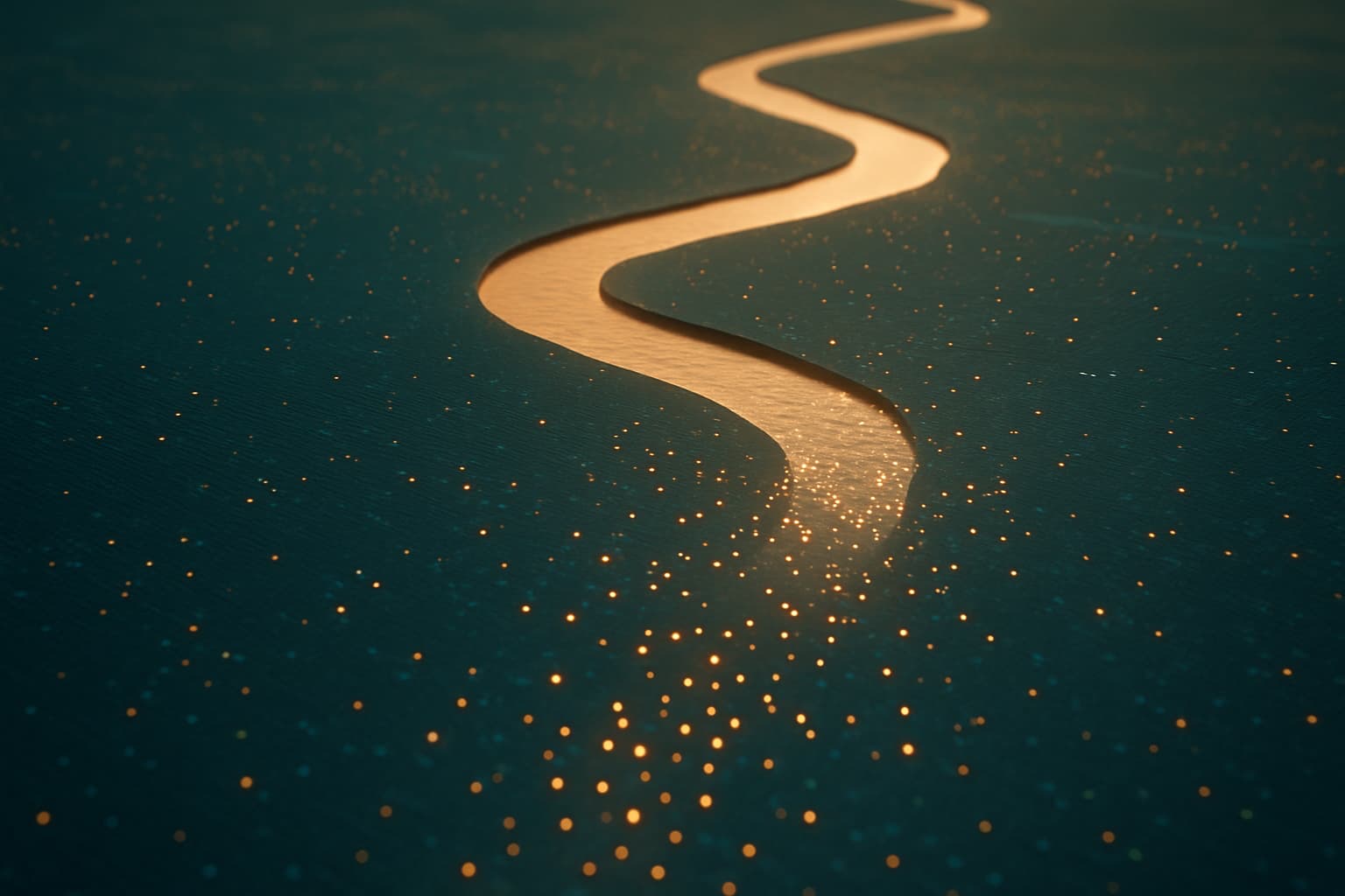 Abstract river branching into tributaries representing long tail keyword demand