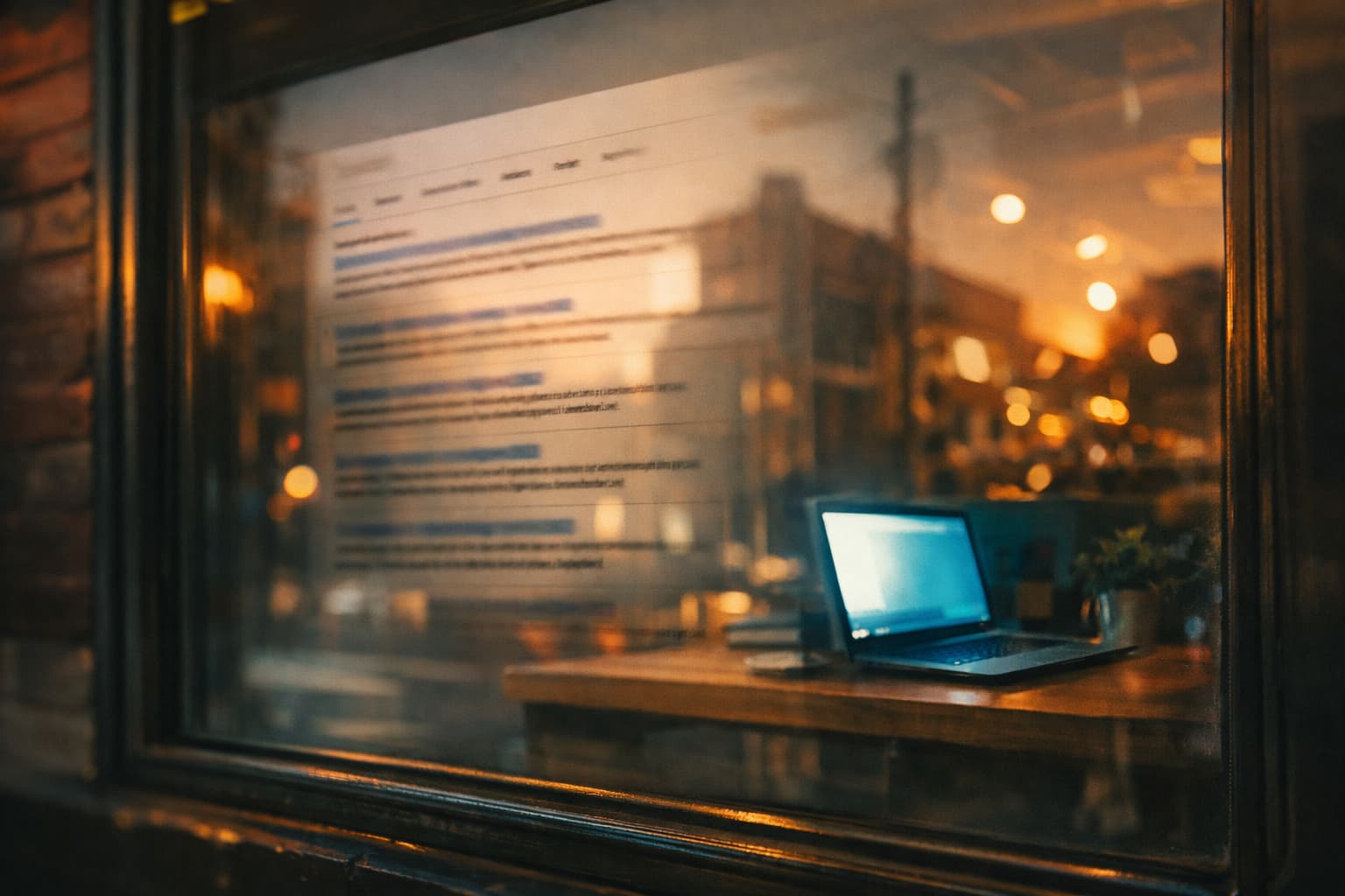 Small business storefront reflecting search rankings