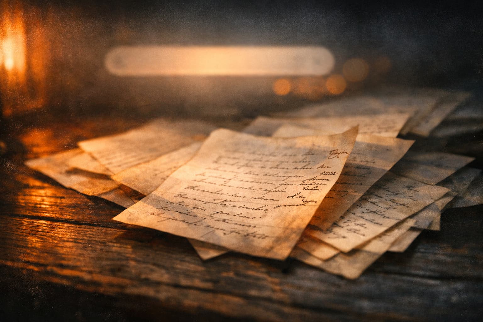 Layered manuscript pages over a search interface for SEO copywriting