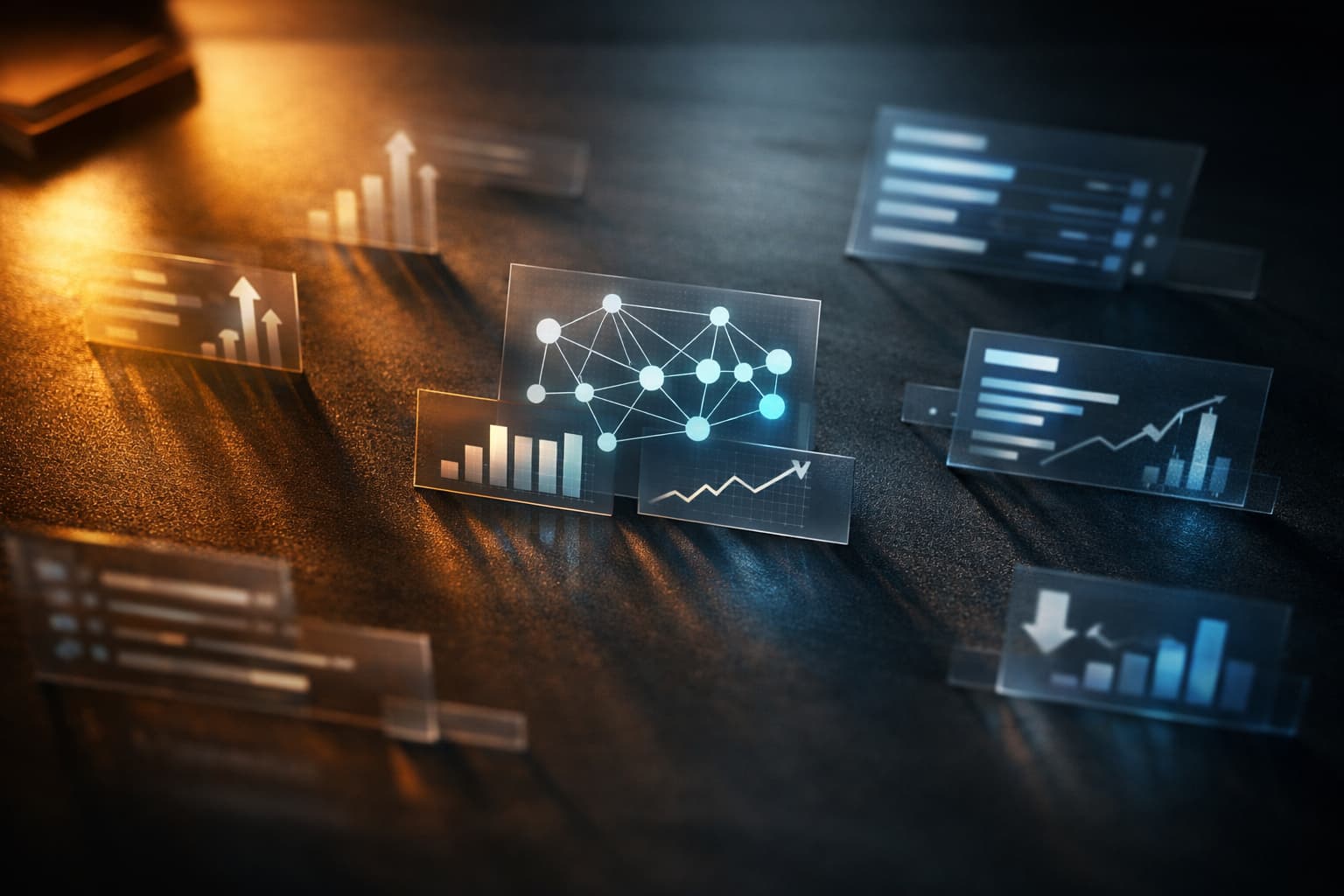 Best SEO tools comparison with data overlays on desk