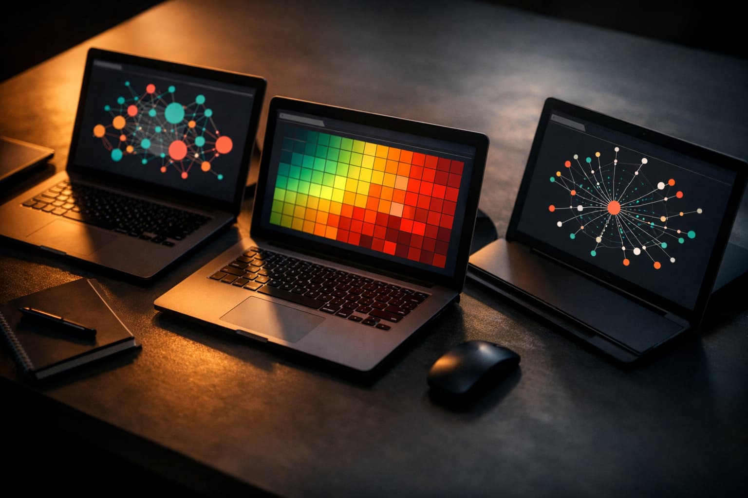 SEO audit dashboards showing technical site analysis data